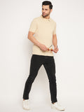 Neva Men Polo Neck Half Sleeves T-shirt Solid Pattern Chest Pocket