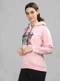 Neva Women Hoody Neck Full Sleeves Sweatshirt Printed pattern