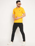 Neva Men Polo Neck Half Sleeves T-shirt Solid pattern