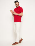 Neva Men Polo Neck Half Sleeves T-shirt Solid Pattern Chest Pocket