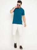 Neva Men Polo Neck Half Sleeves T-shirt Solid Pattern Chest Pocket