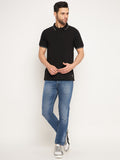 Neva Men Polo Neck Half Sleeves T-shirt Solid pattern Chest Pocket