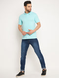 Neva Men Polo Neck Half Sleeves T-shirt Solid Pattern