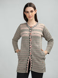 Neva Women Cardigan Button Closure Symmetrical Pattern