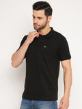 Neva Men Polo Neck Half Sleeves T-shirt Solid Pattern Chest Pocket