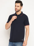 Neva Men Polo Neck Half Sleeves T-shirt Solid pattern Chest Pocket