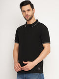 Neva Men Polo Neck Half Sleeves T-shirt Solid pattern Chest Pocket