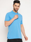 Neva Men Polo Neck Half Sleeves T-shirt Solid Pattern Chest Pocket