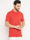 Neva Men Polo Neck Half Sleeves T-shirt Solid Pattern Chest Pocket