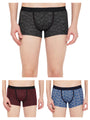 Neva Koolin Printed Men Short Trunk| Pack of 3|Blue,Maroon,Black