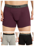 Neva PEP pack of 3 Trunk for Men elasticated waistband front open fly