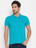 LIVFREE  Polo Neck Men's T-Shirt in Solid Pattern Half Sleeve