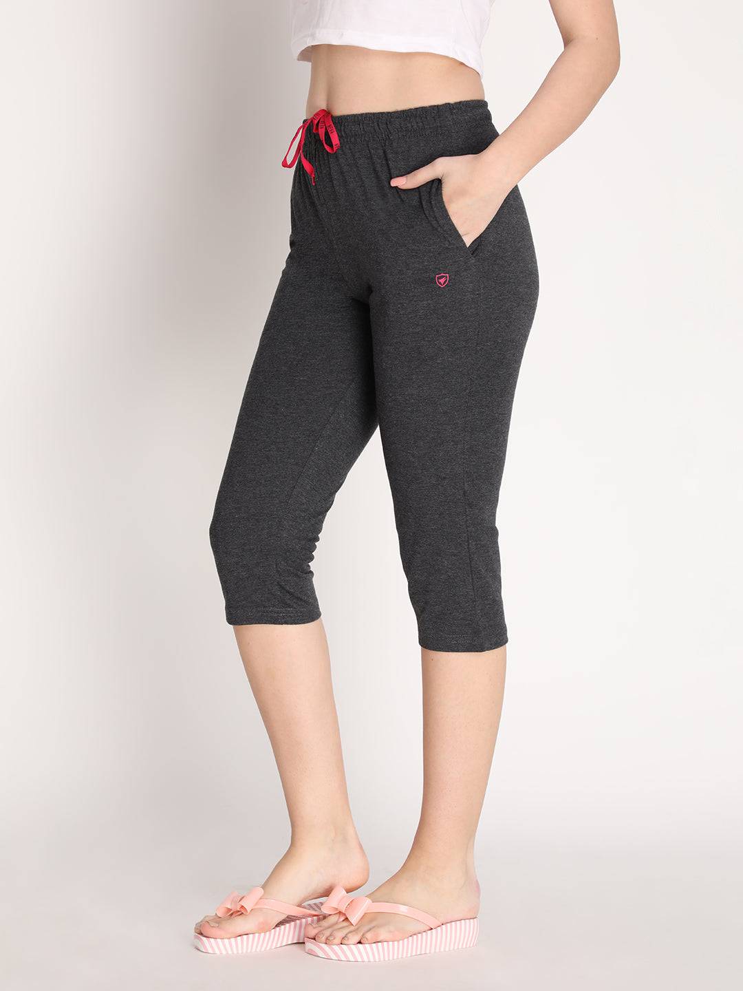 NEVA Women Cotton Capri Pants- Anthra – Neva Clothing India