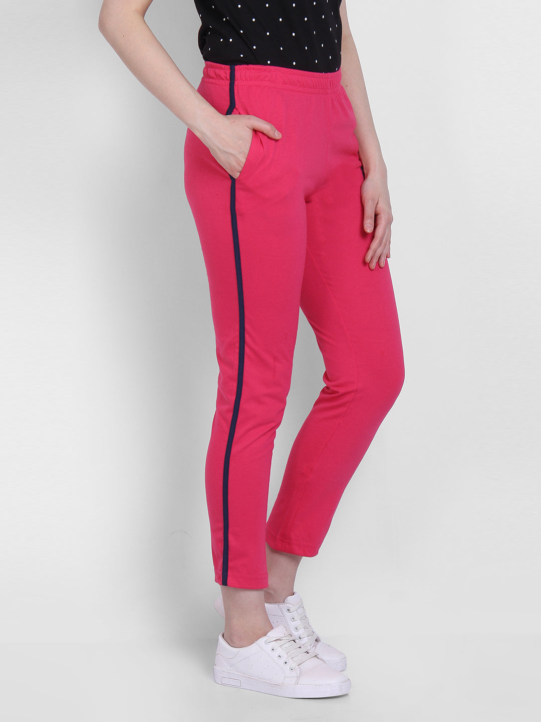 Buy Mast  Harbour Women Pink Solid Cropped Joggers  Track Pants for Women  12661016  Myntra